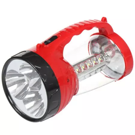 Фонарь аккум 3+18 LED красный 345764