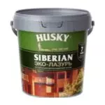 Антисептик HUSKY SIBERIAN ЭКО-ЛАЗУРЬ полумат.бесцветн. (0,9л,6шт)