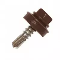 Саморез 5,5х19 темн.корич. RAL 8017 (300шт)по мета