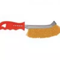 Корщетка с изогнутой пласт. ручкой латунированная 38408