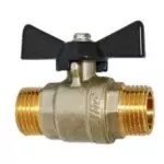 JIF 354 NB кран шаровой 1 б гг черная ручка