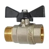 JIF 355 NB кран шаровой 1 б гш черная ручка