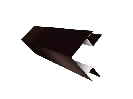 Угол внешний слож 75*75  RAL 8017 корич