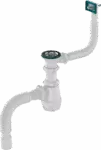 Aquant Сифон для кухни 1 1/2х40 с мет.реш с пям перел с г.т 40х40 (ВО155-25MR)