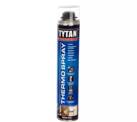 Пена утеплитель Tytan,Thermospray, профессиональная, 870 мл,всесезонная 304031