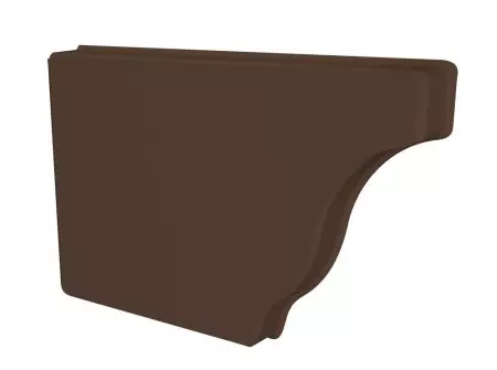 Заглушка желоба левая Vortex Lite 130мм RAL 8017