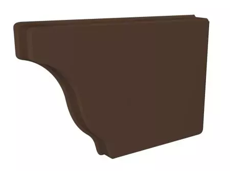 Заглушка желоба правая Vortex Lite 130мм RAL 8017
