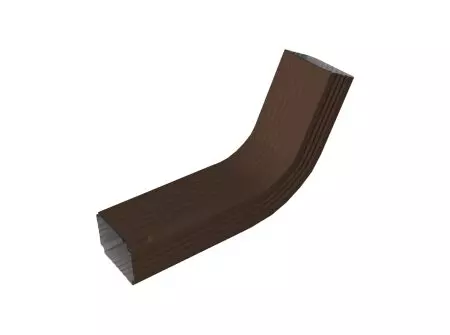 Колено трубы гофрированное Vortex Lite 76х102 мм RAL 8017 шоколад
