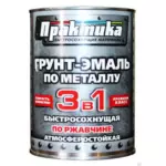 Грунт-эмаль по ржавч. быстросох. желтая 0,9кг Практика