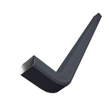 Труба гофрированная с коленом Vortex 76х102х3000мм RAL 7024