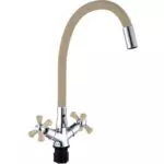 Смеситель д/кухни Rainsberg R5893F-6 двуручковый на гайке с гибким изливом