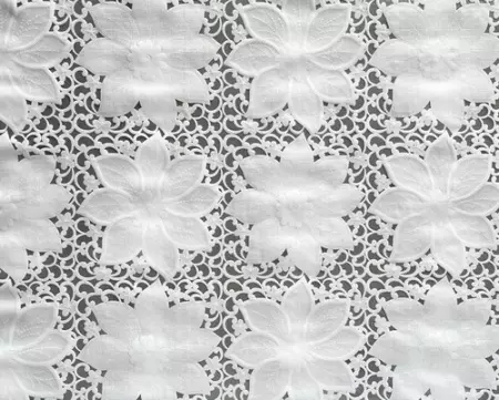Клеенка ПВХ EASY LACE NT-10048U ажурная 1,32*22м белая
